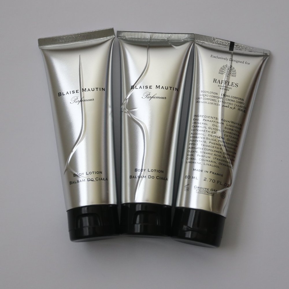 3 Blaise Mautin Raffles Luxury Hotel Body Lotion Made in France Set Lot